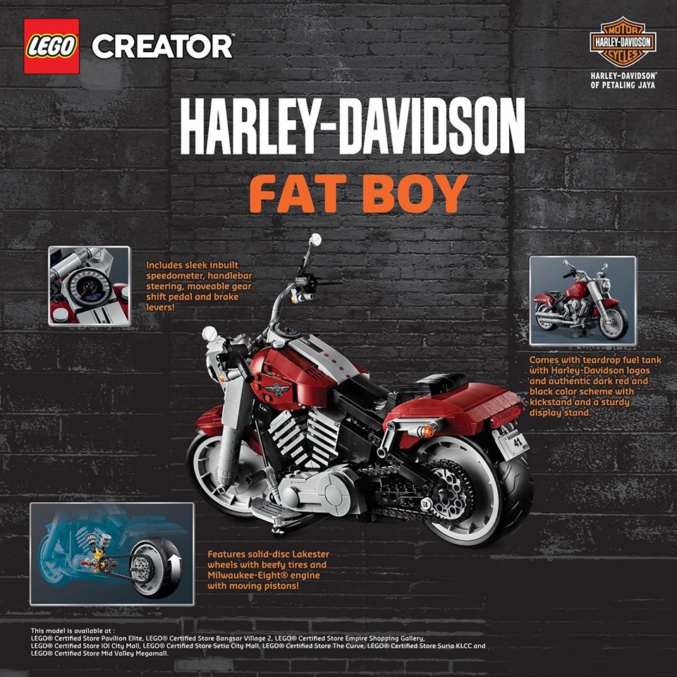  LEGO  Harley Davidson  Fat Boy  rasmi dijual harga dari 