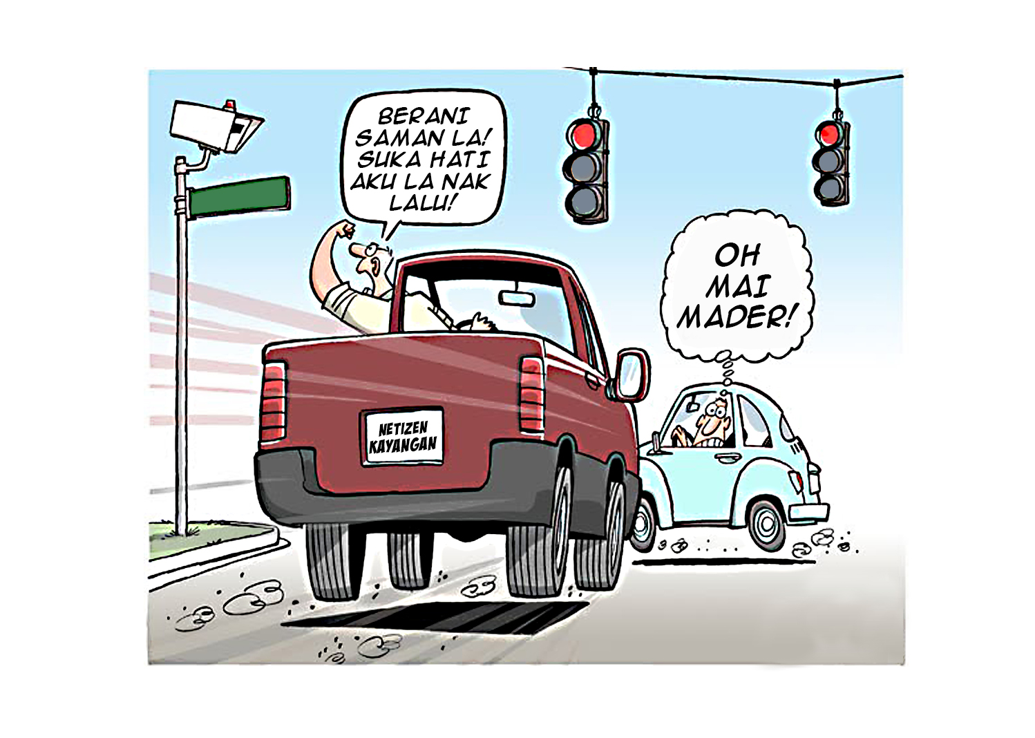 Orang Malaysia Tidak Takut Langgar Lampu Isyarat Kerana Kerajaan Tak Kisah Pun Careta