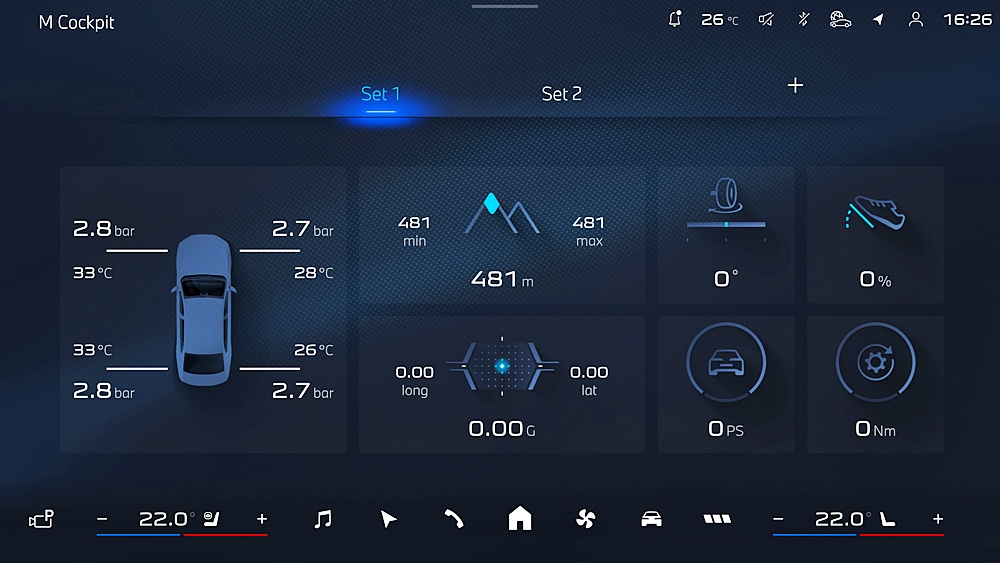Aplikasi dalam kereta BMW M 